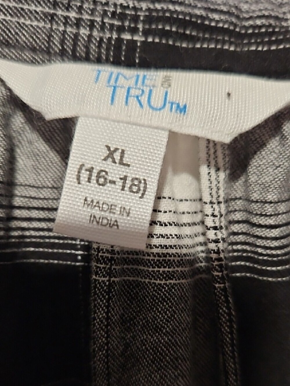 Time and Tru Black and White Plaid Midi Dress - Picture 2 of 5